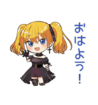 金髪ゴスロリの女の子★ホラー鑑賞（個別スタンプ：2）
