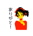 ポニテ女子★乾杯と退出（個別スタンプ：9）