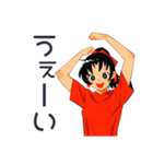 ポニテ女子★乾杯と退出（個別スタンプ：25）