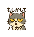 ハチワレ猫の毎日使えるネガティブスタンプ（個別スタンプ：10）