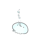 【ネガティブ】なんだかゆるいクラゲ（個別スタンプ：4）