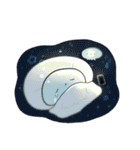 【ネガティブ】なんだかゆるいクラゲ（個別スタンプ：5）