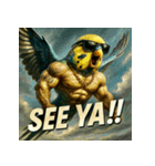 マッスルインコ！（個別スタンプ：6）