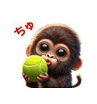 キッズゴリラ×テニス！3Dリアル（個別スタンプ：14）