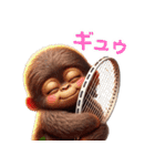 キッズゴリラ×テニス！3Dリアル（個別スタンプ：26）