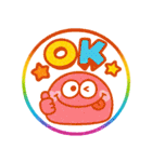 カラフルモンスター♡超かわいいハンコ（個別スタンプ：1）