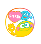 カラフルモンスター♡超かわいいハンコ（個別スタンプ：3）