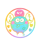 カラフルモンスター♡超かわいいハンコ（個別スタンプ：7）