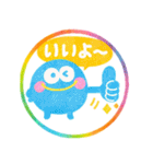 カラフルモンスター♡超かわいいハンコ（個別スタンプ：25）
