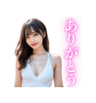 【ネタ】水着姿のAI美人の日常会話（個別スタンプ：22）