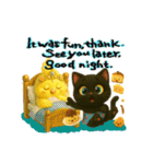 黒猫アルビと仲間たち（個別スタンプ：4）