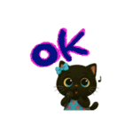 黒猫アルビと仲間たち（個別スタンプ：17）