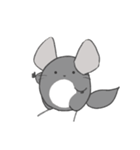 まるっとチンチラ①(グレー)（個別スタンプ：2）