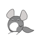まるっとチンチラ①(グレー)（個別スタンプ：4）