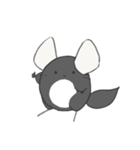 まるっとチンチラ①(ブラック)（個別スタンプ：2）