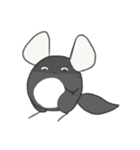 まるっとチンチラ①(ブラック)（個別スタンプ：4）