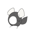 まるっとチンチラ①(ブラック)（個別スタンプ：10）