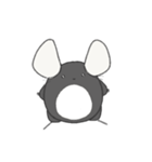 まるっとチンチラ①(ブラック)（個別スタンプ：13）