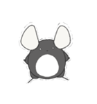 まるっとチンチラ①(ブラック)（個別スタンプ：14）