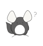 まるっとチンチラ①(ブラック)（個別スタンプ：17）