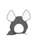 まるっとチンチラ①(ブラック)（個別スタンプ：18）