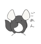 まるっとチンチラ①(ブラック)（個別スタンプ：20）