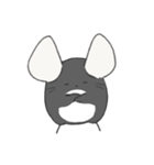 まるっとチンチラ①(ブラック)（個別スタンプ：21）