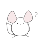 まるっとチンチラ①(ホワイト)（個別スタンプ：17）