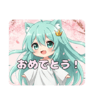 桜満開みなみちゃんスタンプ（個別スタンプ：1）