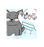 ロシアンブルーの猫ちゃんスタンプ（個別スタンプ：16）