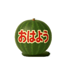 動くスイカ/中日双語會動！西瓜貼圖12（個別スタンプ：1）