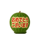 動くスイカ/中日双語會動！西瓜貼圖12（個別スタンプ：8）