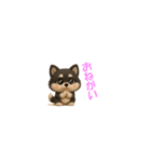 『超ちいさい』3D黒ポメ（個別スタンプ：6）