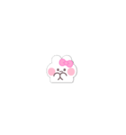超小さいうしゃぎ！！1 ピンク（個別スタンプ：23）