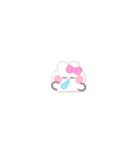 超小さいうしゃぎ！！1 ピンク（個別スタンプ：27）