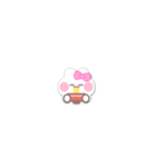 超小さいうしゃぎ！！1 ピンク（個別スタンプ：33）