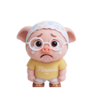 かわいい黄色の服を着た太っちょブタ (NT)（個別スタンプ：30）