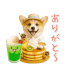 ⚡飛び出すコーギーの「夏」の毎日（個別スタンプ：12）