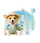 ⚡飛び出すコーギーの「夏」の毎日（個別スタンプ：24）