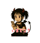 魔界の子 魔子ちゃんのキュンかわスタンプ（個別スタンプ：10）