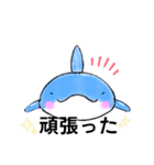 ゆるめのイルカ シンプル（個別スタンプ：3）
