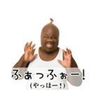 ストッキング被った黒人デブ。（個別スタンプ：21）