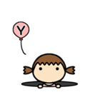 イニシャルY 女の子（個別スタンプ：5）