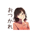 毎日挨拶♡ちょうどいい女性（個別スタンプ：4）