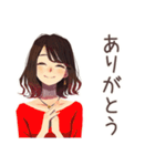 毎日挨拶♡ちょうどいい女性（個別スタンプ：5）