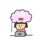 残業の食べたいものを脳内共有（個別スタンプ：1）