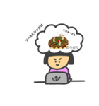 残業の食べたいものを脳内共有（個別スタンプ：4）