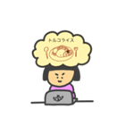 残業の食べたいものを脳内共有（個別スタンプ：6）