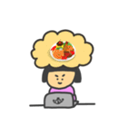 残業の食べたいものを脳内共有（個別スタンプ：19）