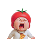 トマトのコスチュームを着た赤ちゃん (NT)（個別スタンプ：10）